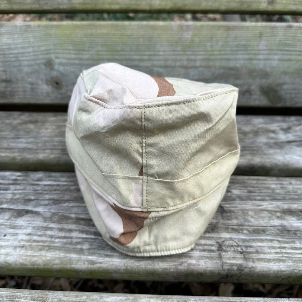 Vintage 1989 US Military USGI 3 Color Desert Camo Patrol Cap‎ Hat Equa 6 7/8